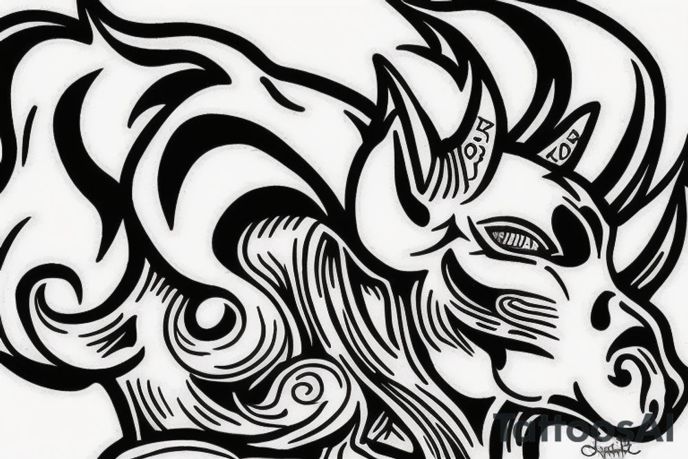 devil riding a horse tattoo idea