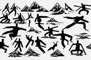 karate in the mountains tattoo idea