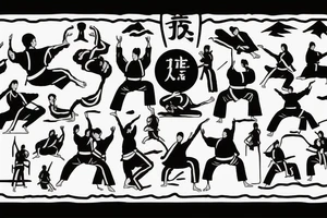 karate in the mountains tattoo idea