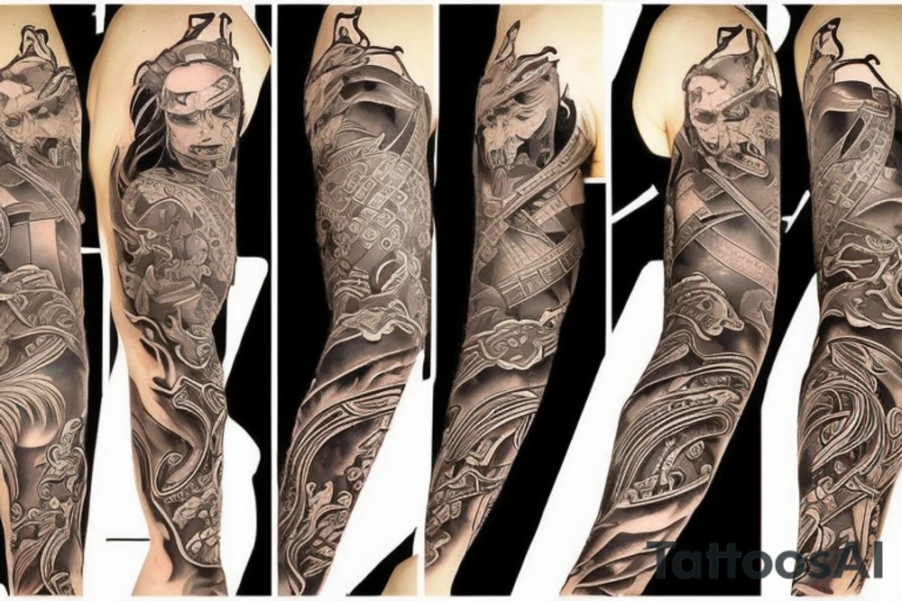 Japanese warrior tattoo idea