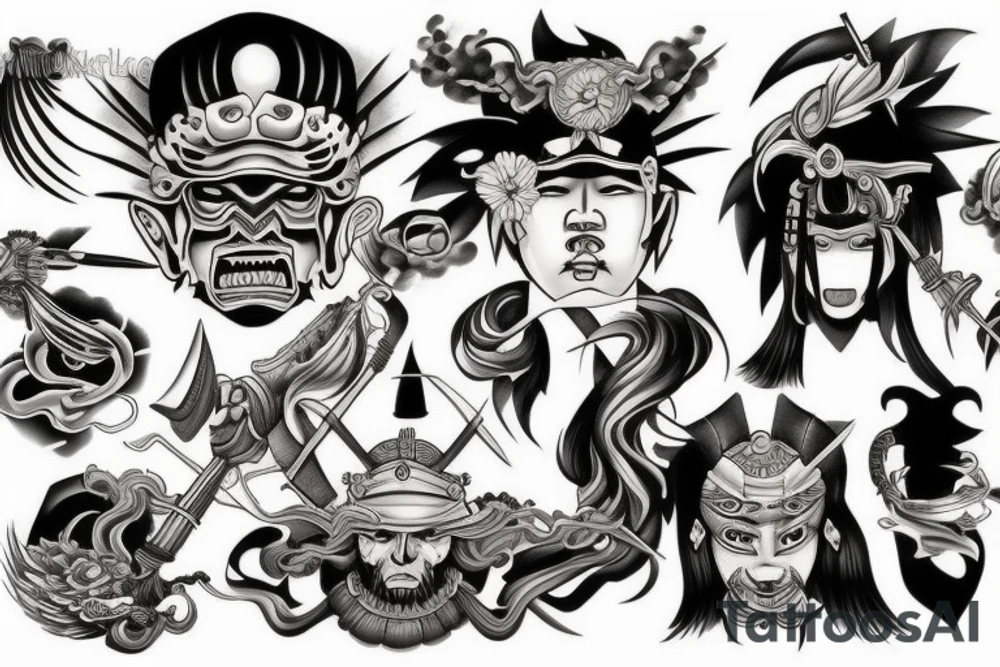 Japanese warrior tattoo idea