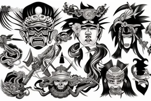 Japanese warrior tattoo idea