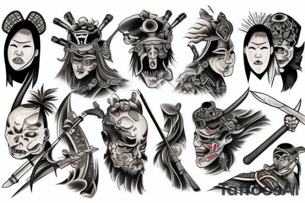 Japanese warrior tattoo idea