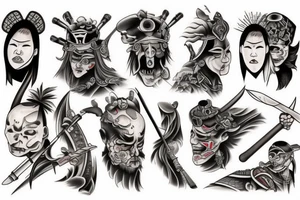 Japanese warrior tattoo idea