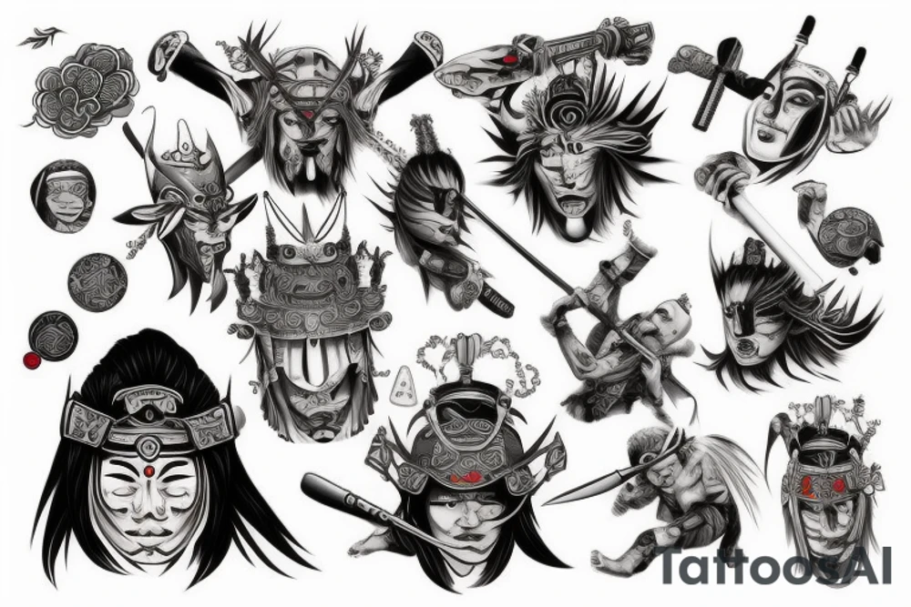 Japanese warrior tattoo idea