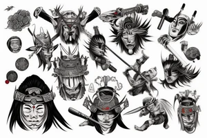 Japanese warrior tattoo idea