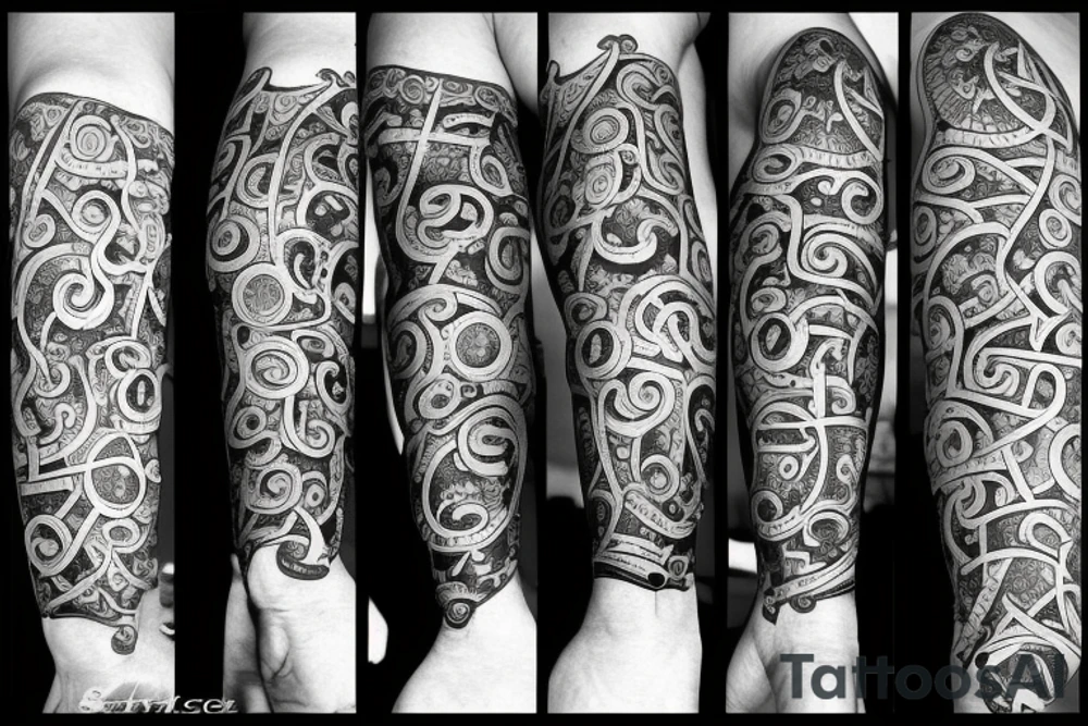 Semicolon with vikings simbols tattoo idea