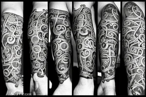 Semicolon with vikings simbols tattoo idea