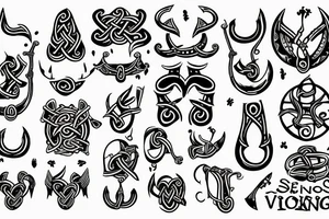 Semicolon with vikings simbols tattoo idea