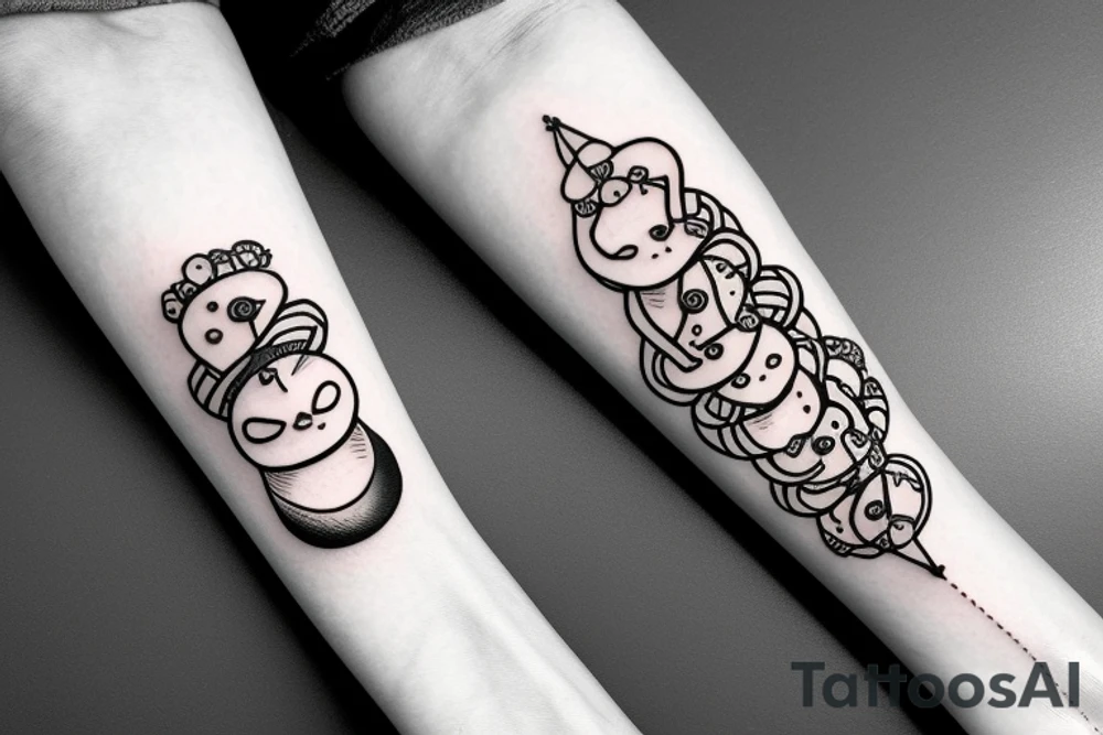 Semicolon with vikings simbols tattoo idea