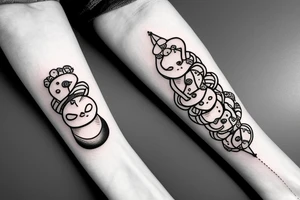 Semicolon with vikings simbols tattoo idea