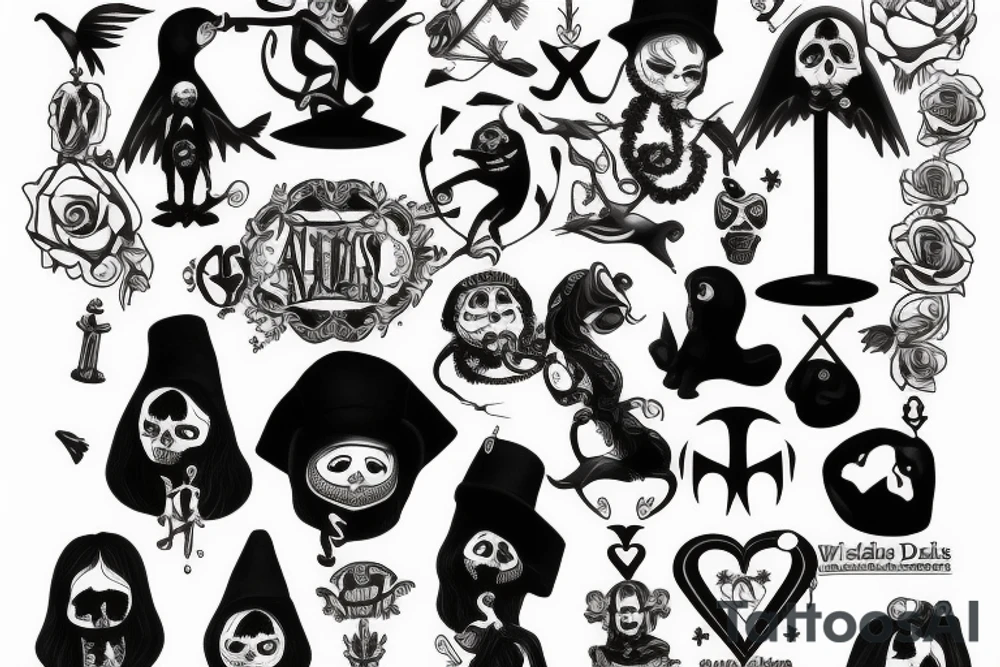 Wednesday from Addams tattoo idea