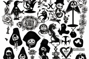 Wednesday from Addams tattoo idea
