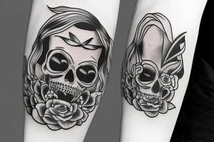 Wednesday from Addams tattoo idea