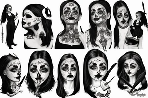 Wednesday from Addams tattoo idea