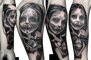 Wednesday from Addams tattoo idea