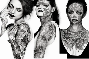 women with tattoos on her face tattoo idea
