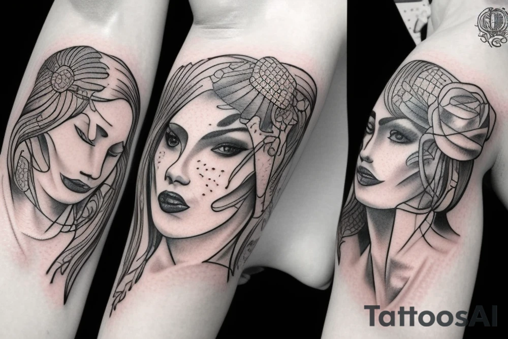 women with tattoos on her face tattoo idea