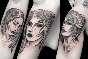 women with tattoos on her face tattoo idea