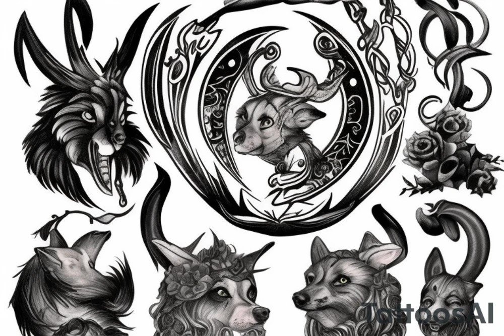 herecules and cerberus tattoo idea