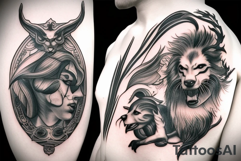 herecules and cerberus tattoo idea
