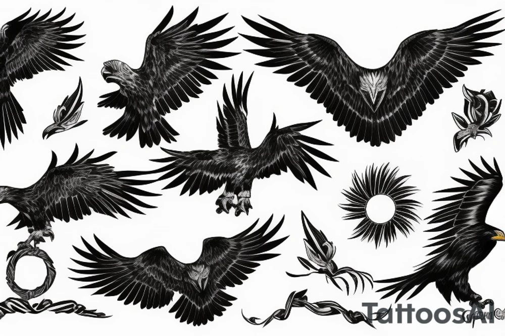 golden eagle tattoo idea