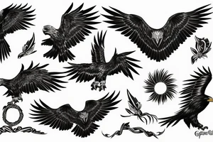 golden eagle tattoo idea