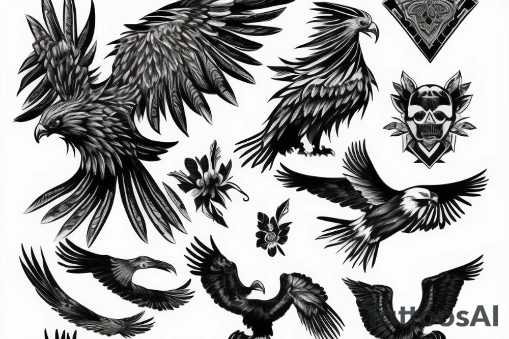 golden eagle tattoo idea