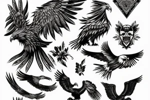 golden eagle tattoo idea