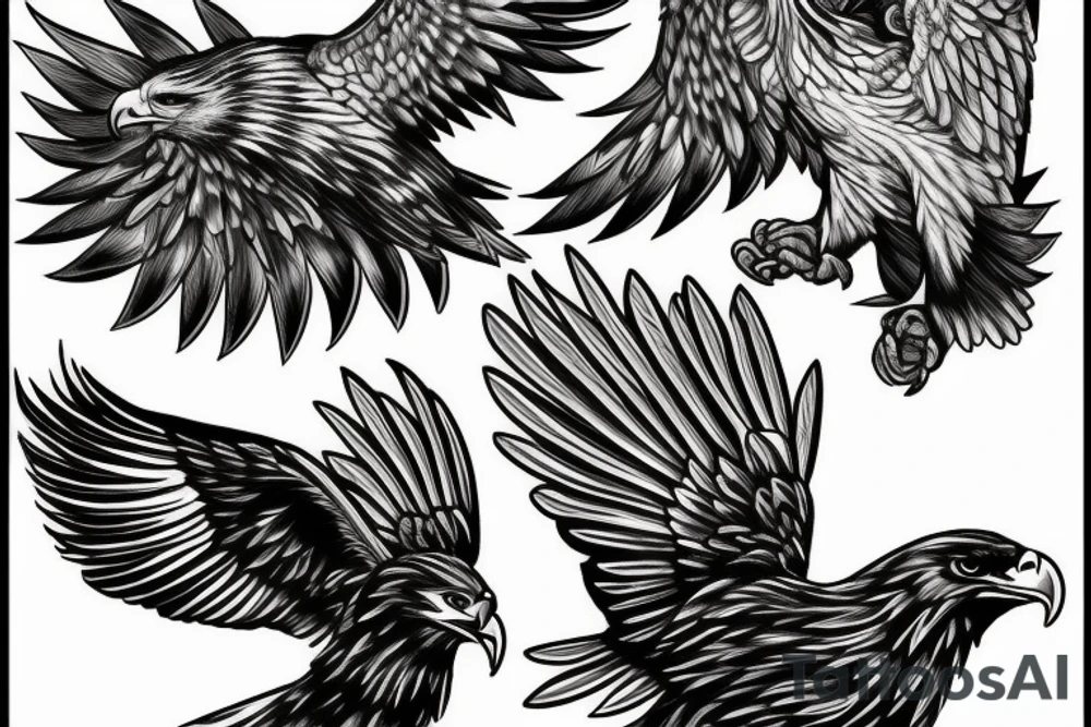 golden eagle tattoo idea