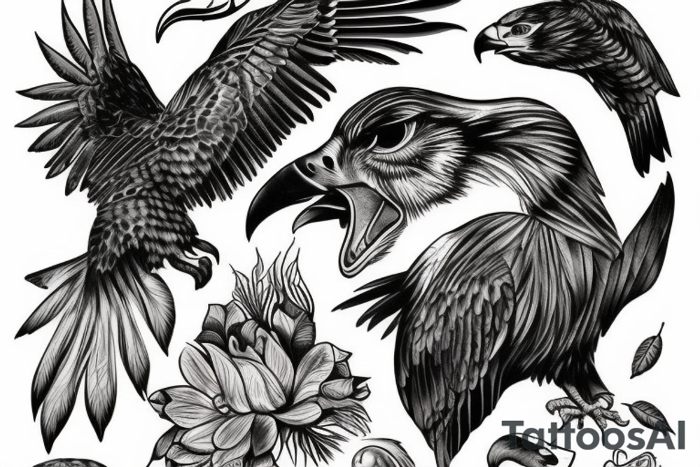 golden eagle tattoo idea