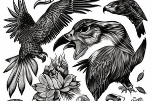 golden eagle tattoo idea