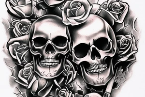 smoking gun going though a skull tattoo idea