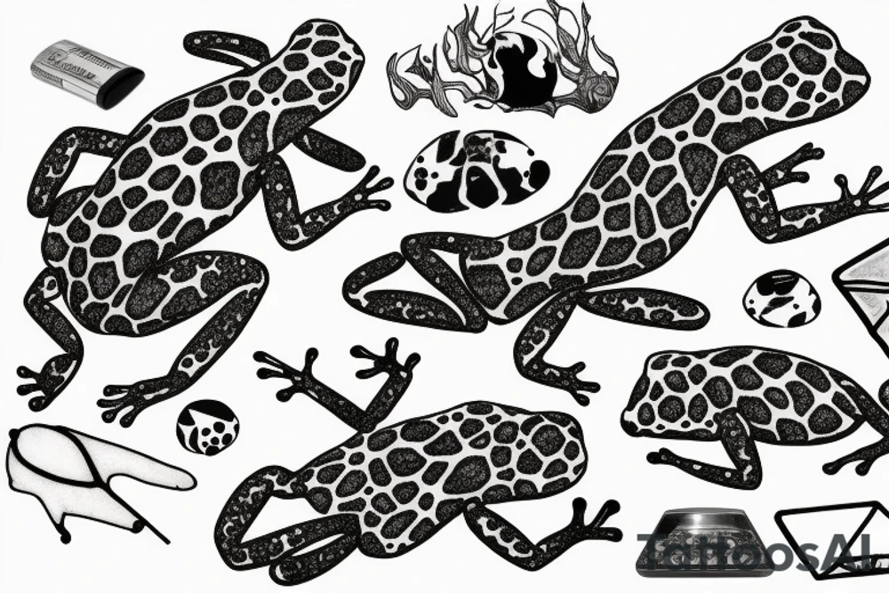 Poison dart frog and chemistry tattoo idea