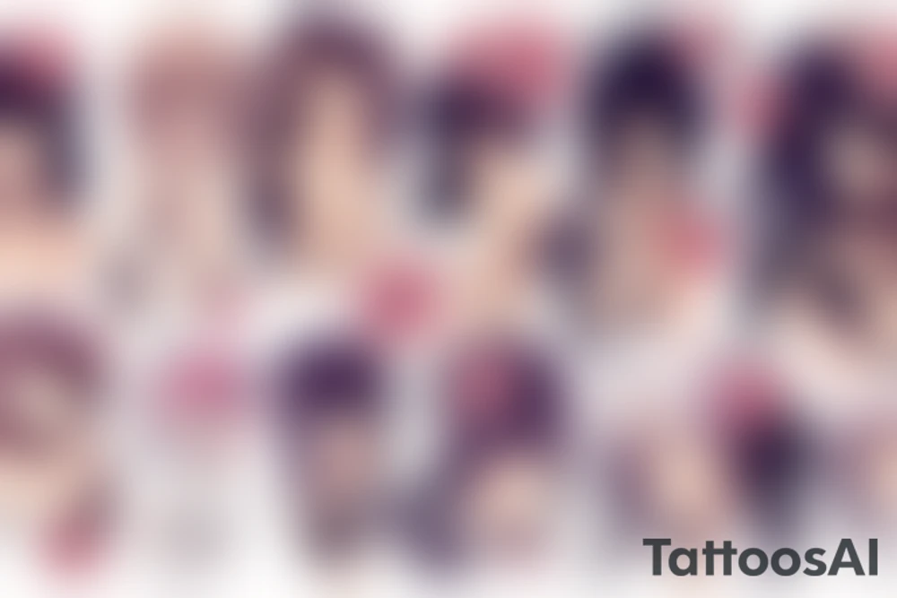 funny anime girl tattoo idea