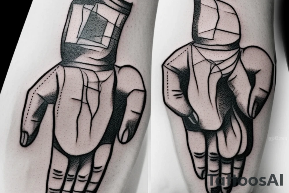 God touching an android hand tattoo idea