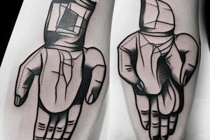 God touching an android hand tattoo idea