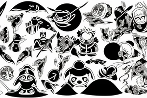 obito sitting tattoo idea