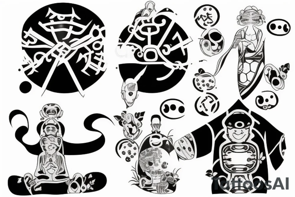 obito sitting tattoo idea