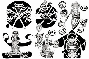 obito sitting tattoo idea