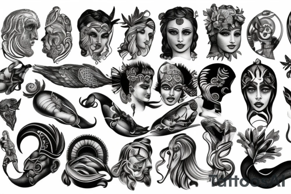 greek gods tattoo idea