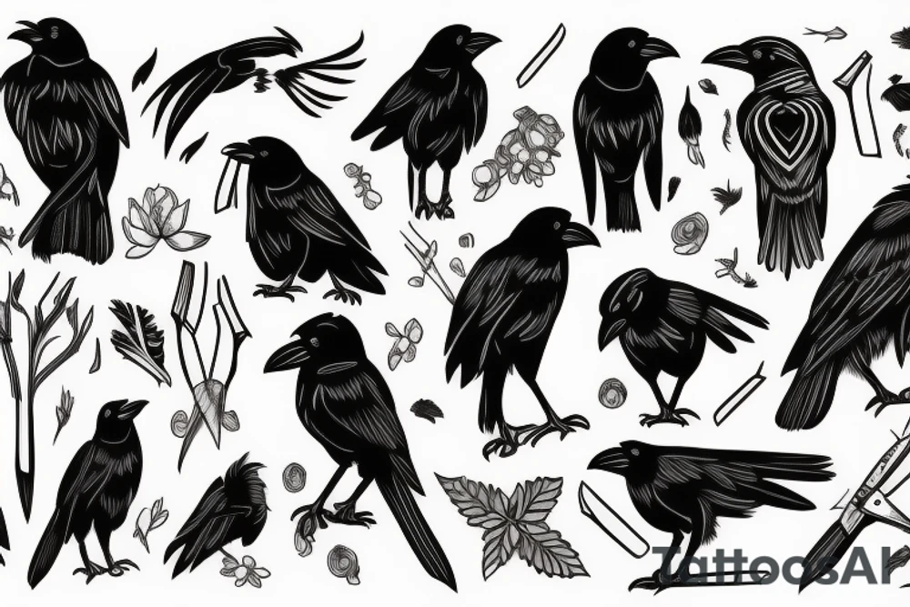 a crow tattoo idea