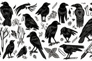 a crow tattoo idea