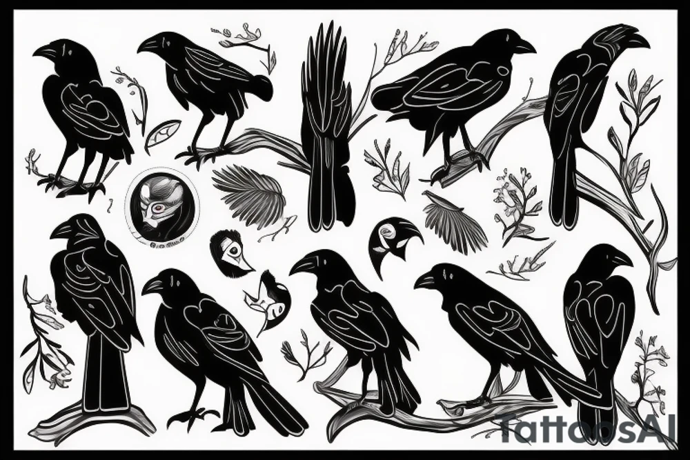 a crow tattoo idea