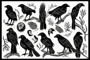 a crow tattoo idea