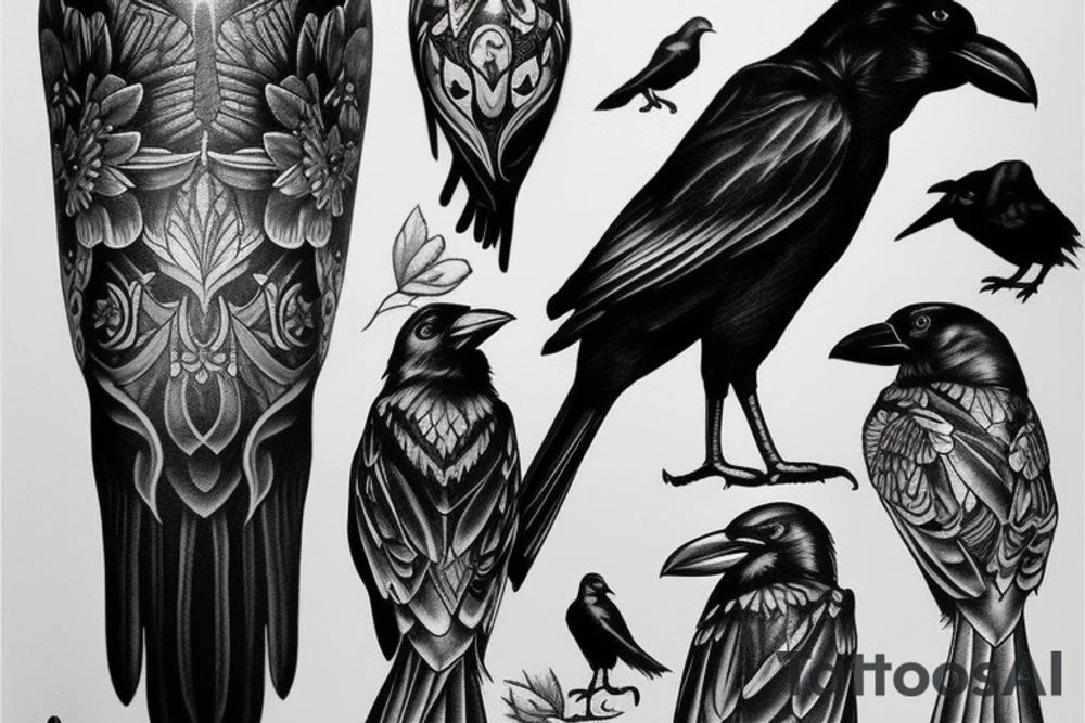 a crow tattoo idea