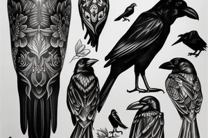 a crow tattoo idea