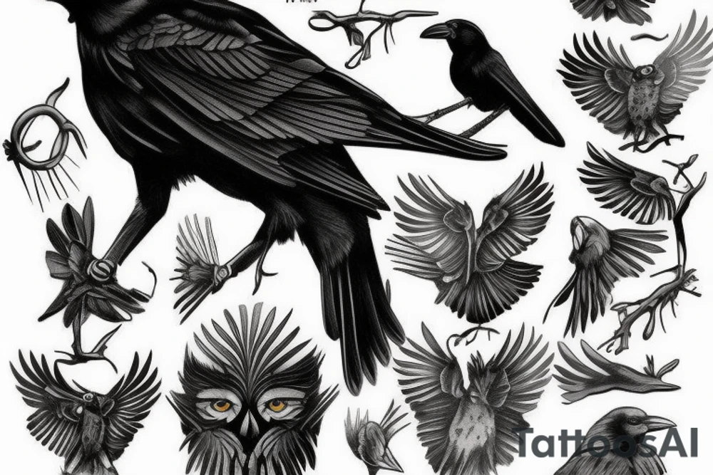 a crow tattoo idea