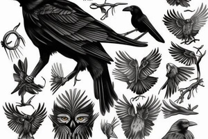 a crow tattoo idea
