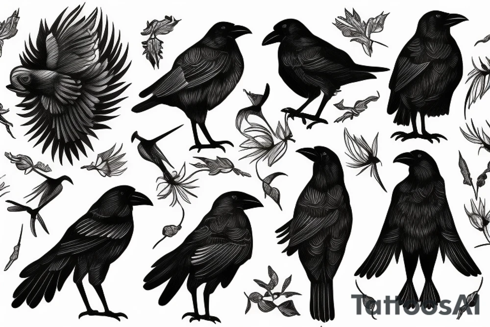 a crow tattoo idea